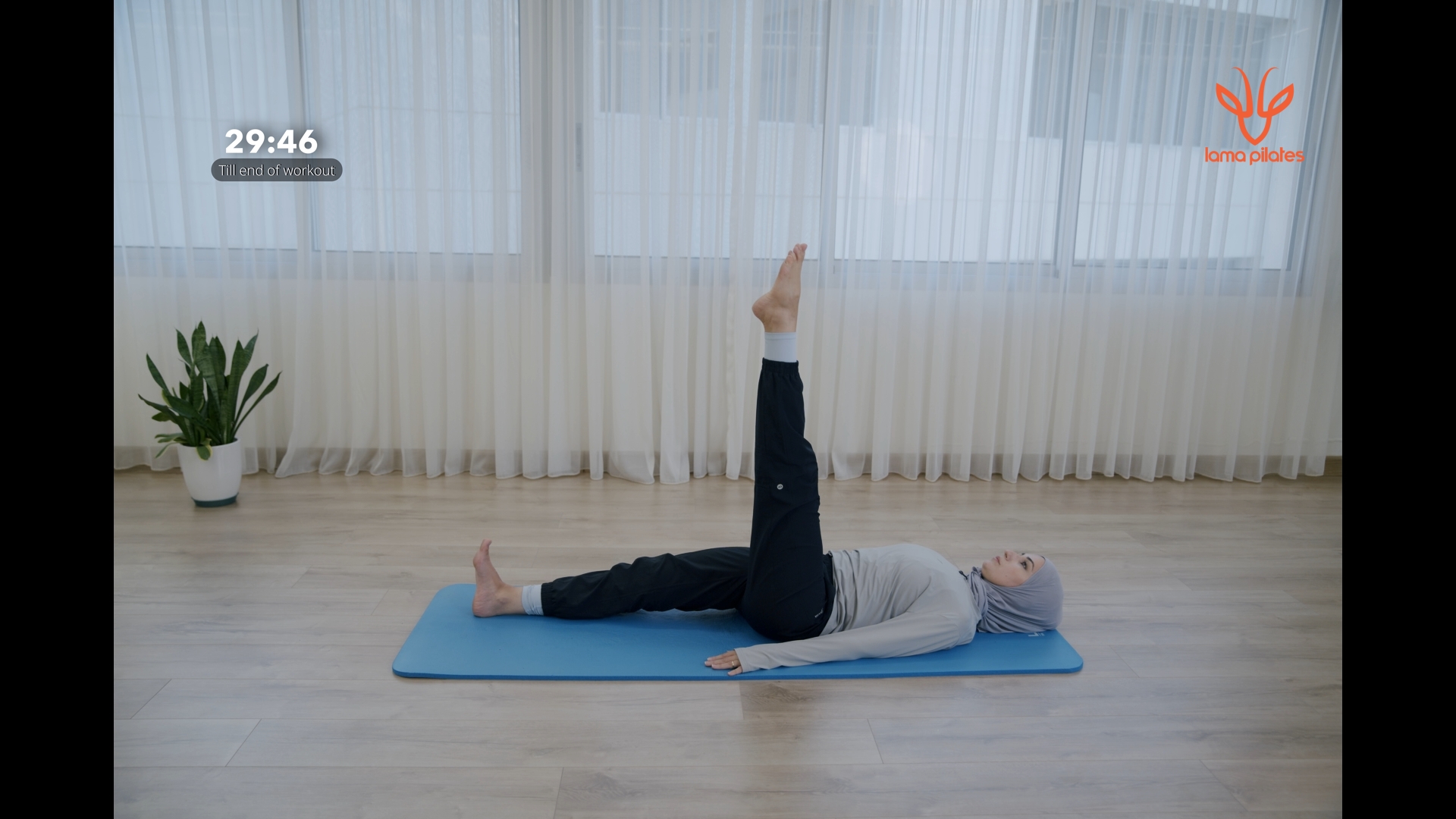 Lama teaching Pilates in episode 6