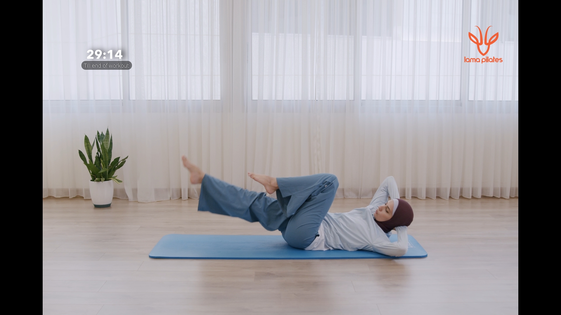 Lama teaching Pilates in episode 10